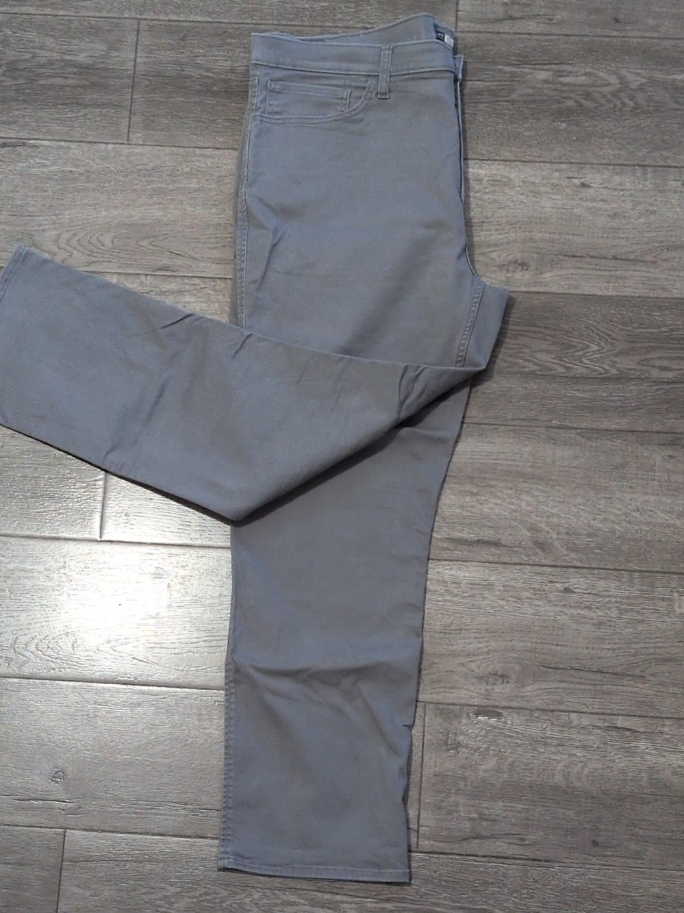 Dockers Men's Gray 5-Pocket Twill Cotton Pants 40X30 Straight Leg